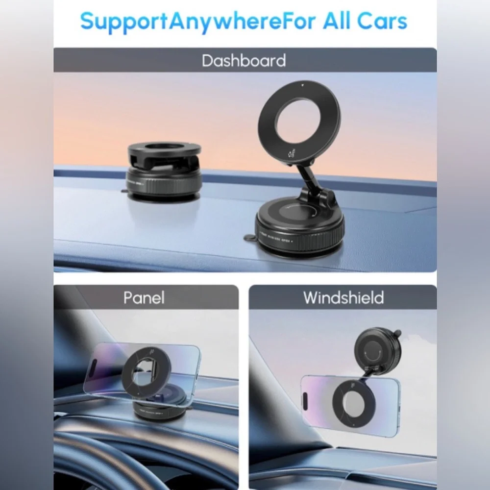 Universal Magnetic Phone Mount Stand - Black